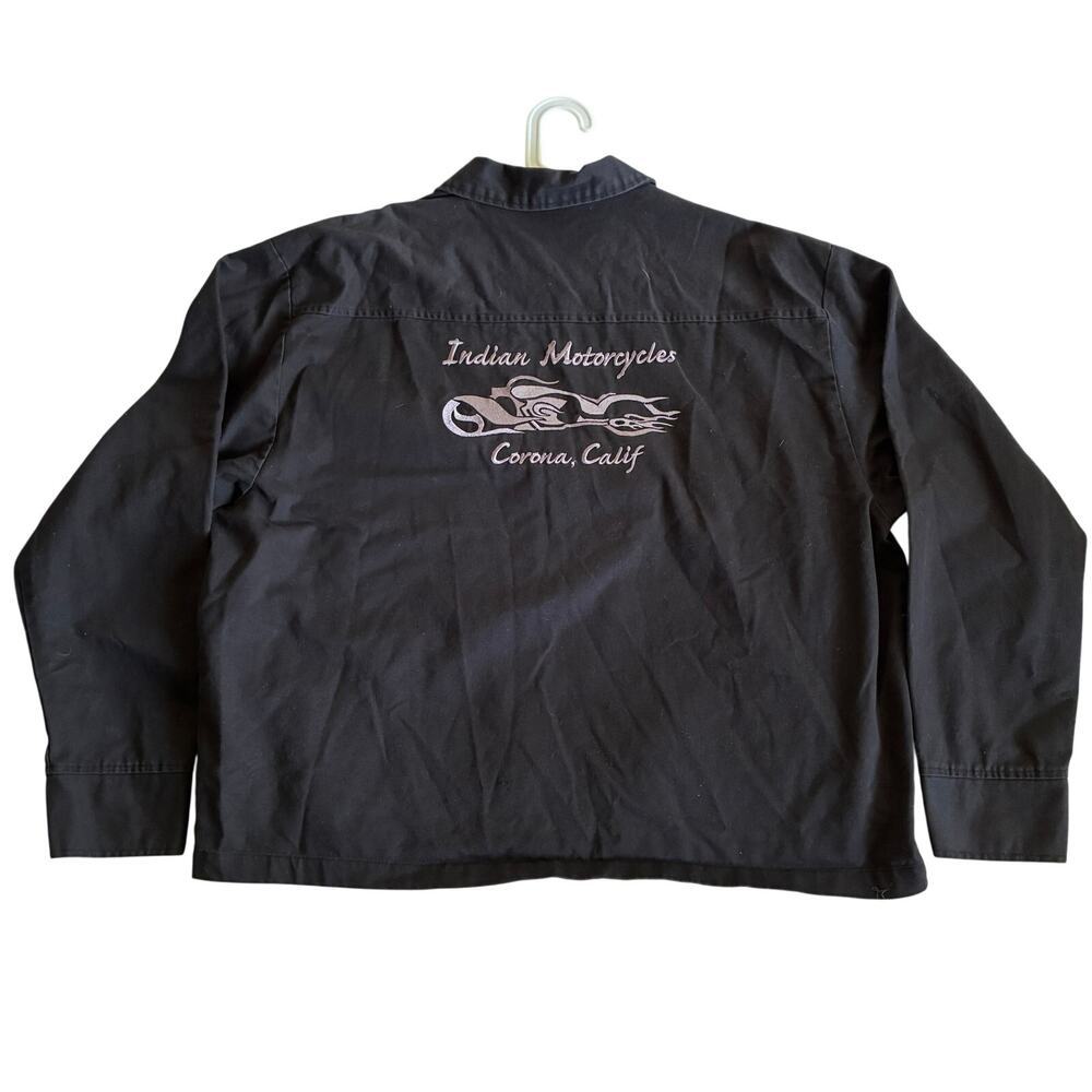 Vintage Indian Motorcycles Jacket Mens 3X Black Steady Last Call Corona Made USA